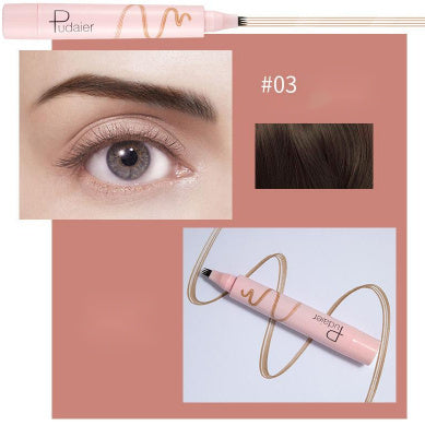 Pudaier 3D Eyebrow Pencil Waterproof Fork Tip Pen