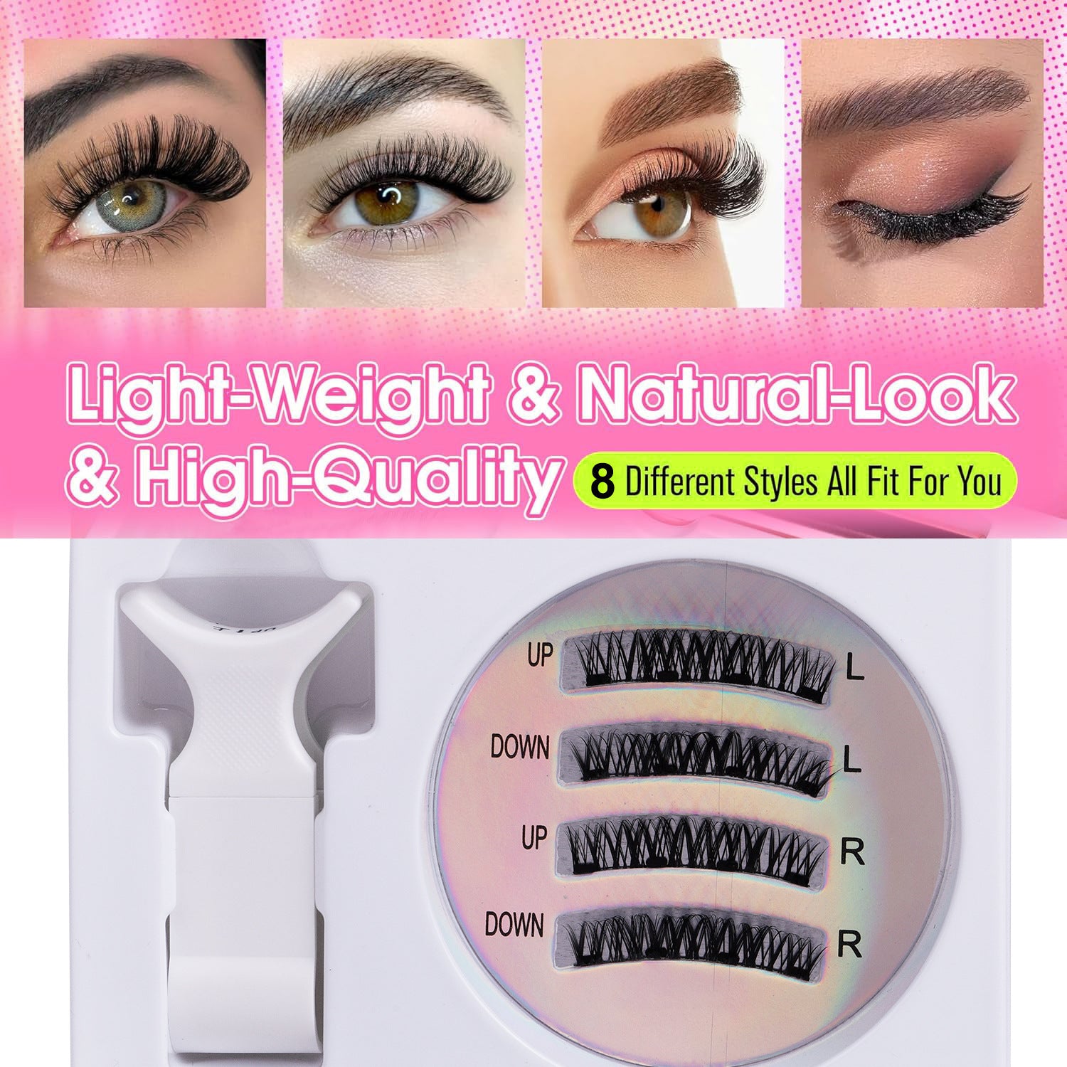 Magnetic False Eyelashes Upgraded Positioning Model Suit Thick