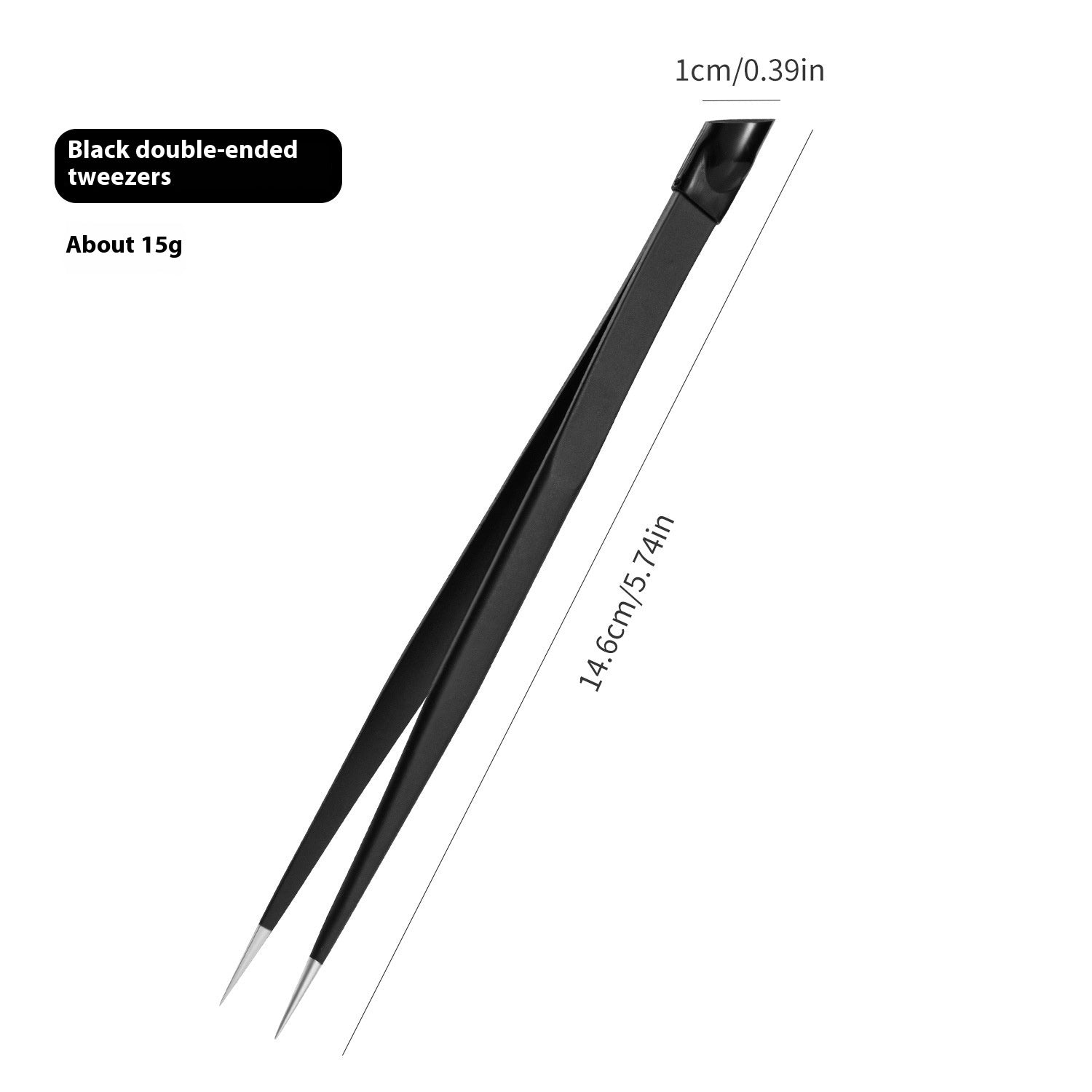 Manicure Double-headed Tweezers Multi-function With Silicone Pressing Stick