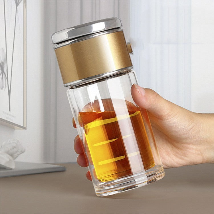 Portable Glass Tea Tumbler