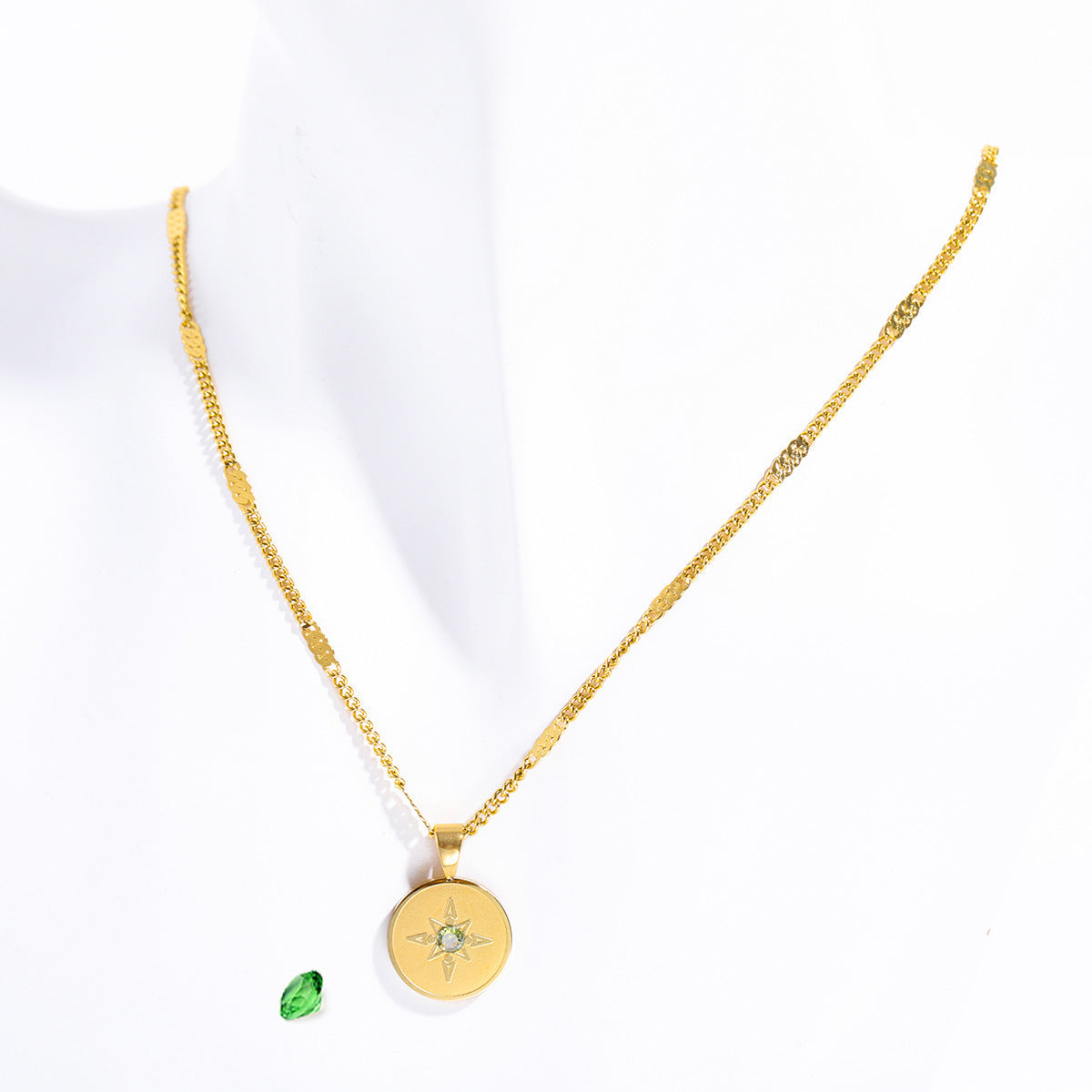 Gold Plated Birthstone Necklace