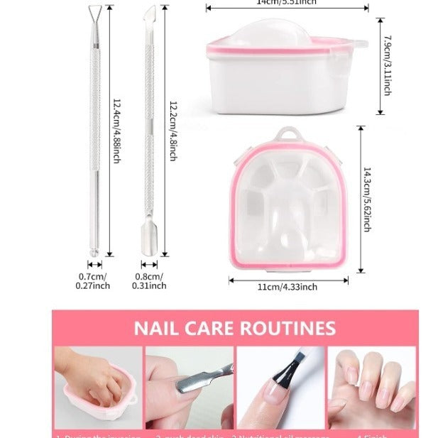 Manicure Implement Double Layer Manicure Bowl Suit