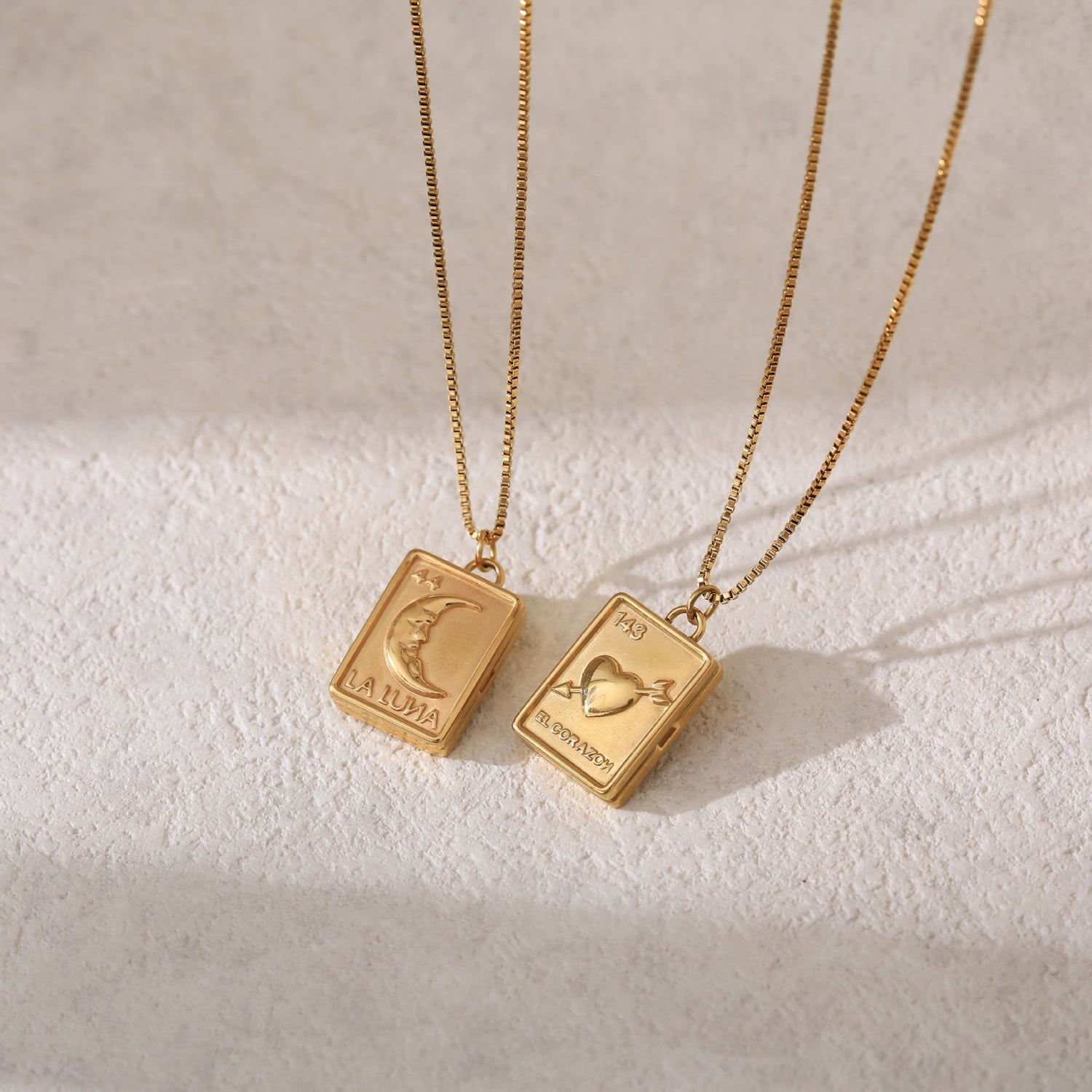 Titanium Steel Crescent Moon Heart Photo Frame Necklace