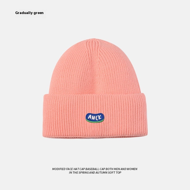 Beige Woolen Cap Women's Hat Ins