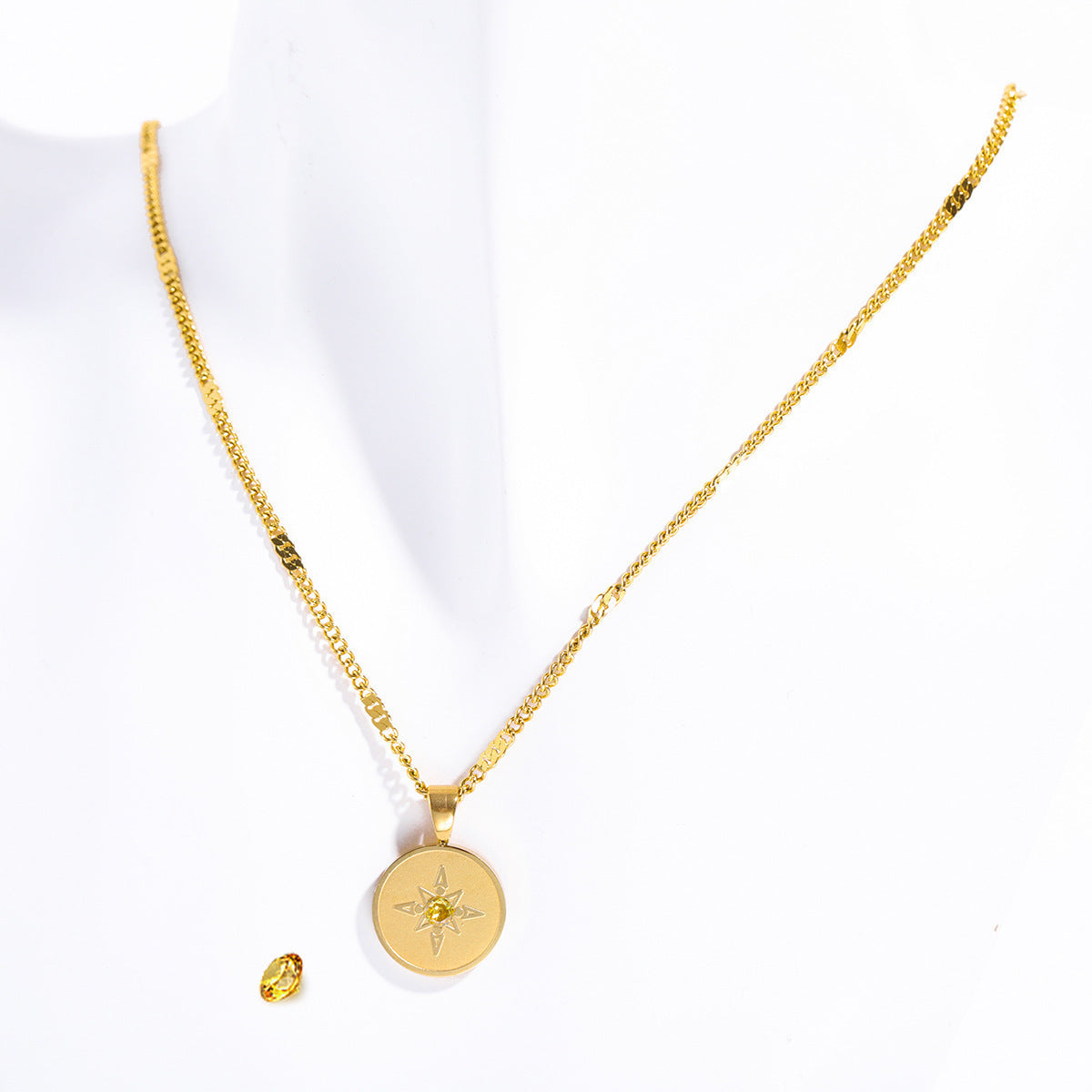Gold Plated Birthstone Necklace