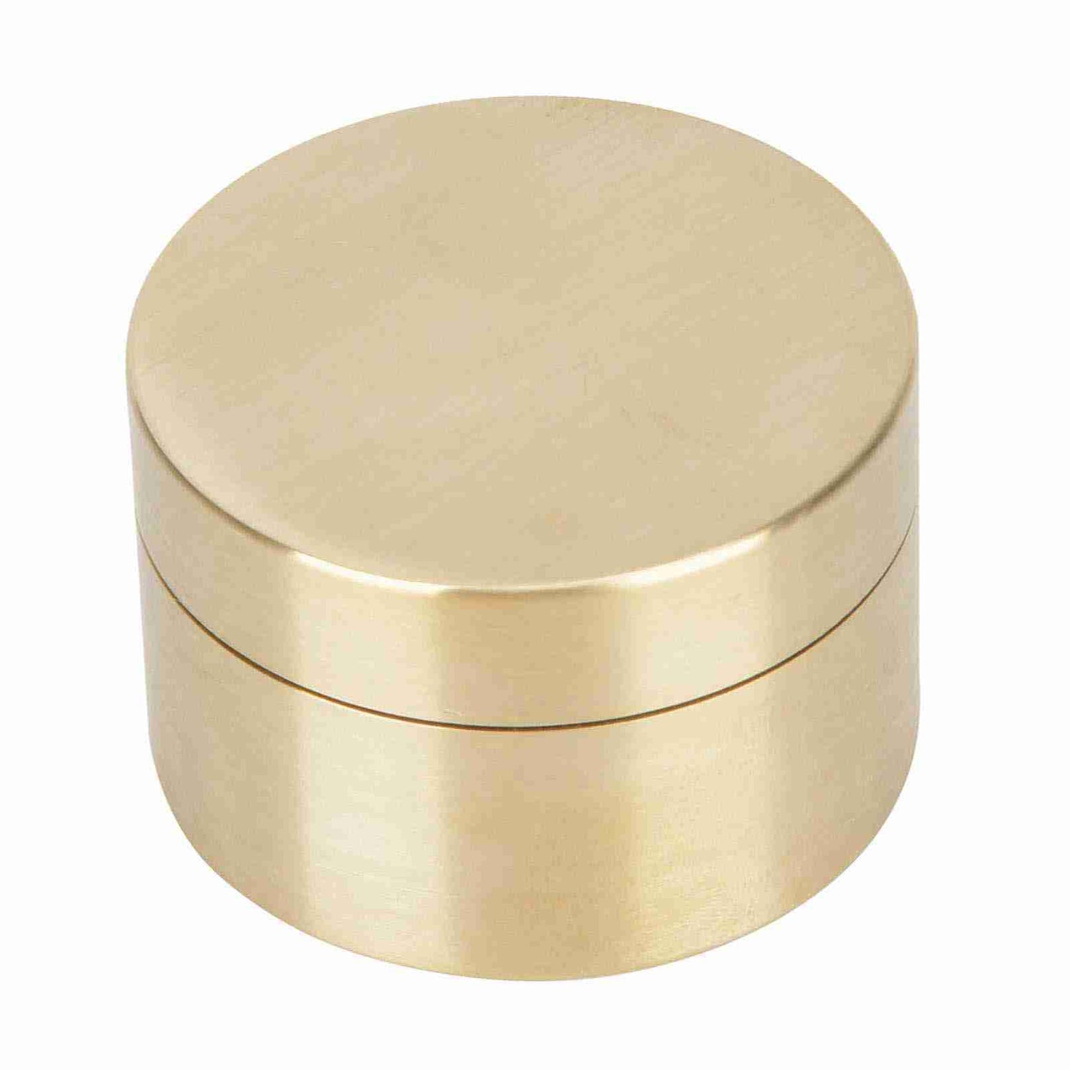 Outdoor Waterproof  Round Shape 

Brass Box Metal Jewelry Sealed Container Dustproof Moisture Proof Coin Storage Box(M )