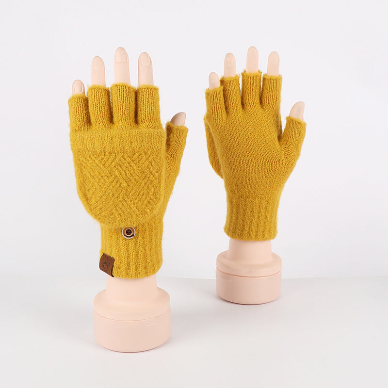 Winter Warm Flip Rhombus Gloves