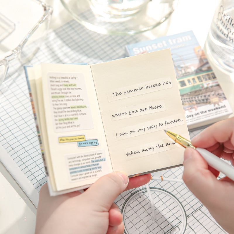 Portable Literary Notes Mini Notebook