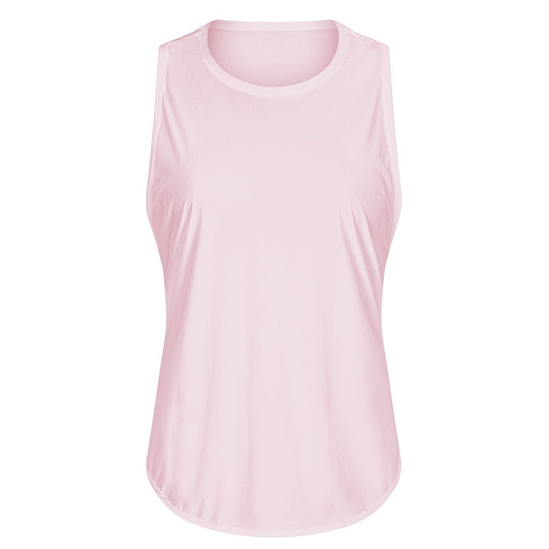 New Yoga Vest Fitness Exercise Sleeveless Blouse Quick-drying Loose Yoga Top