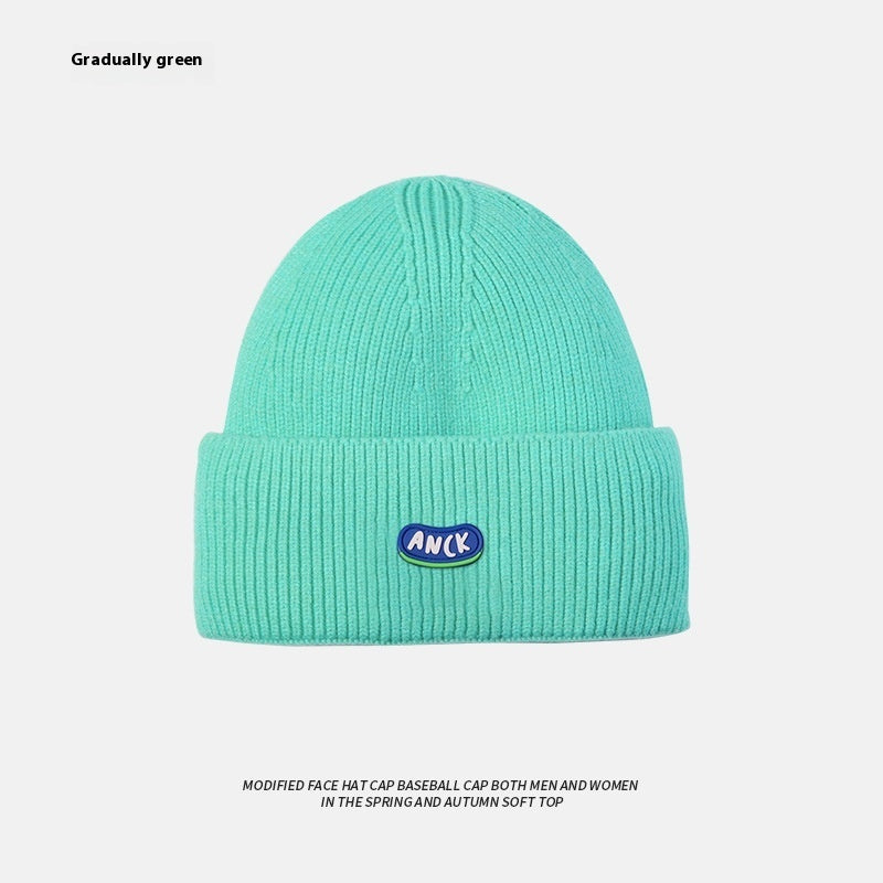 Beige Woolen Cap Women's Hat Ins