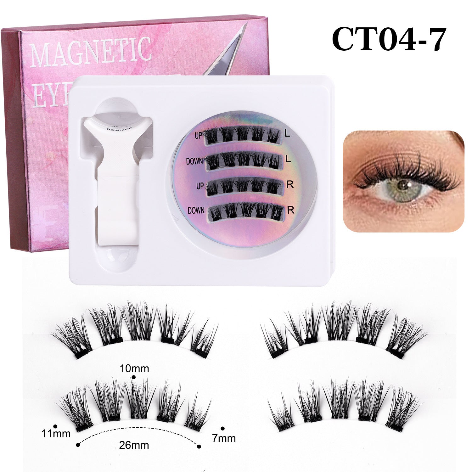 Magnetic False Eyelashes Upgraded Positioning Model Suit Thick