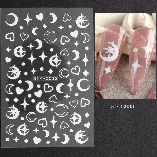 Gold And Silver French Style Imitation Metal Accessories Line Adhesive Nail Stickers