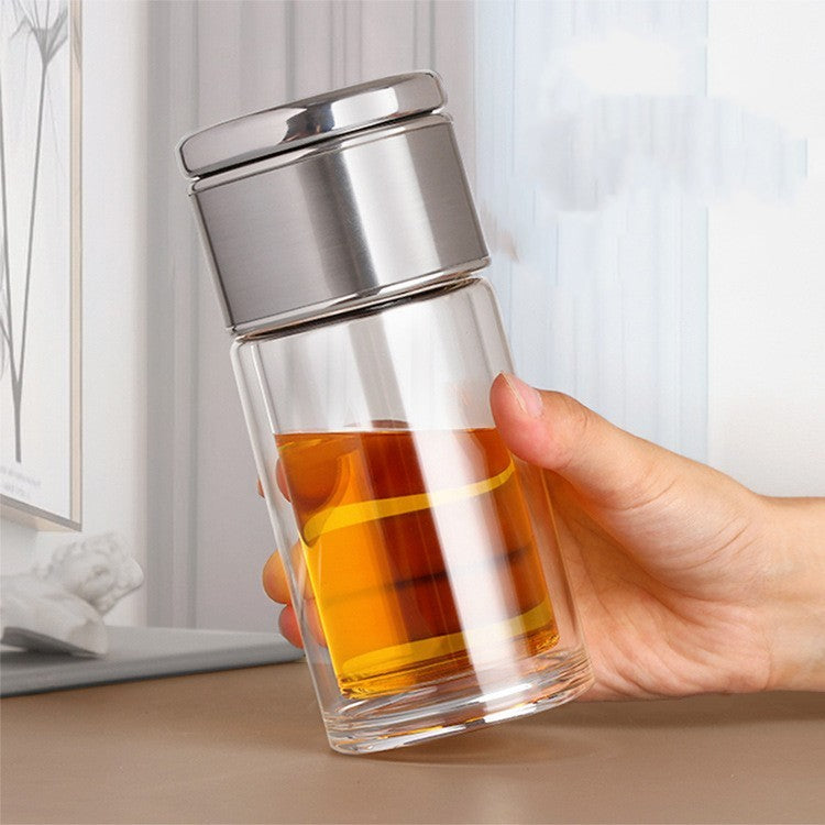 Portable Glass Tea Tumbler