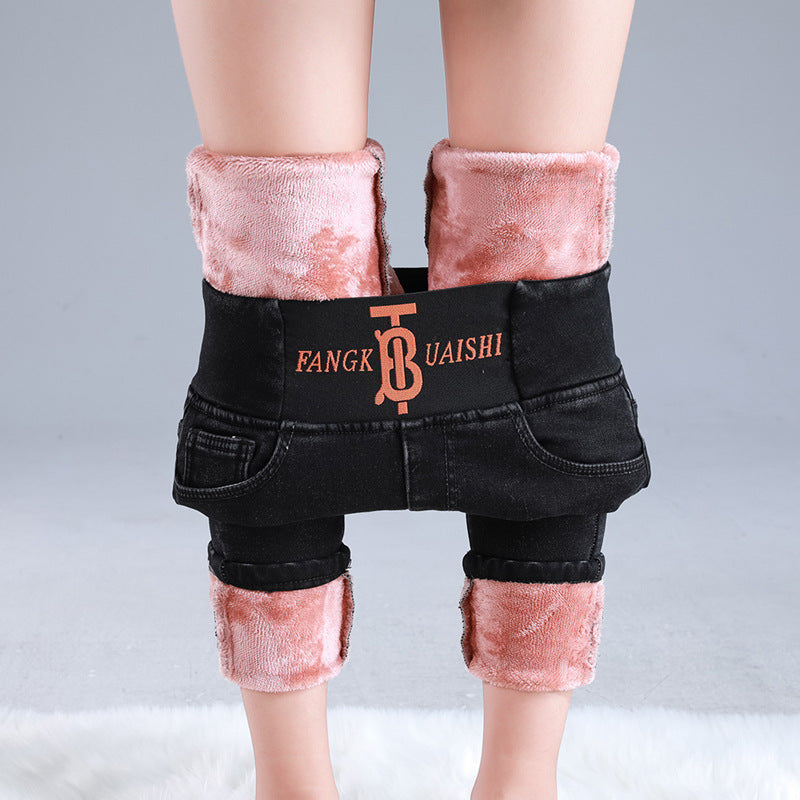 Winter Fleece Leggings Thick Velvet Jeans