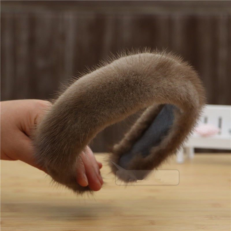 Fur Hair Accessories And Mink  Fashion Headband