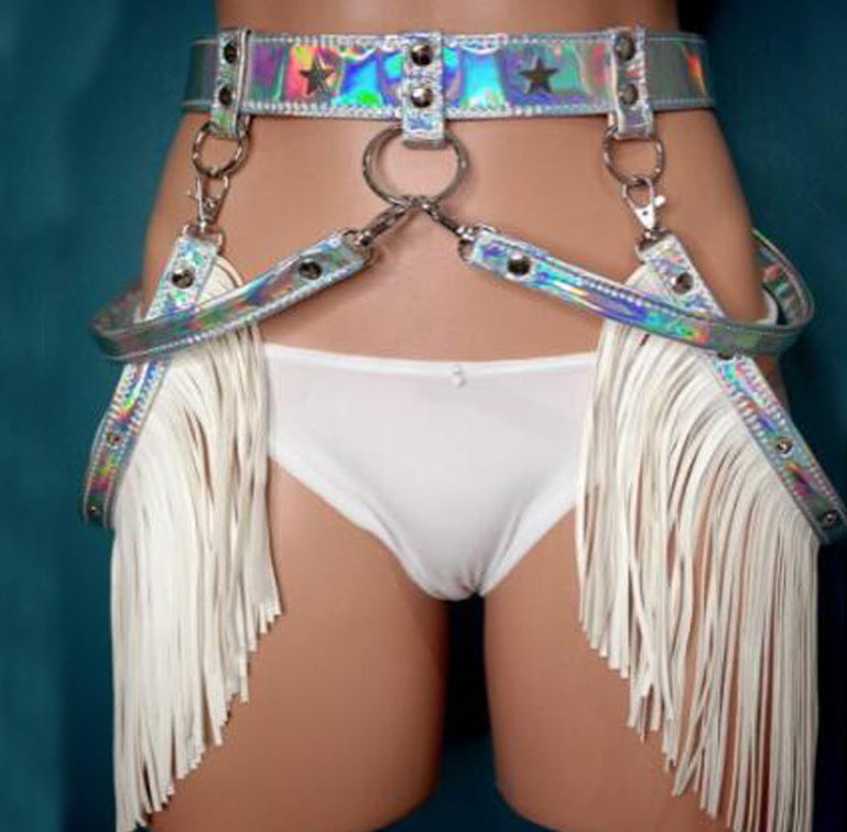 Dance Performance Punk Tassel Waist Chain