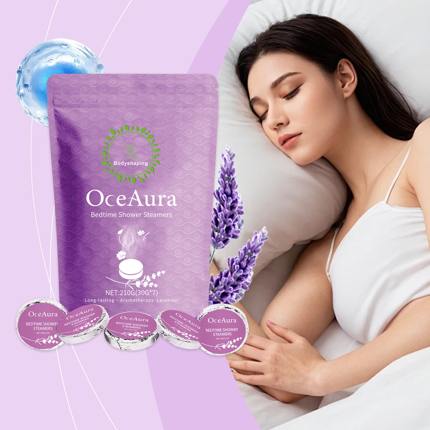 Shower Aromatherapy Sheet Relieve Physical Discomfort Gentle Cleansing Moisturizing Skin Fragrance
