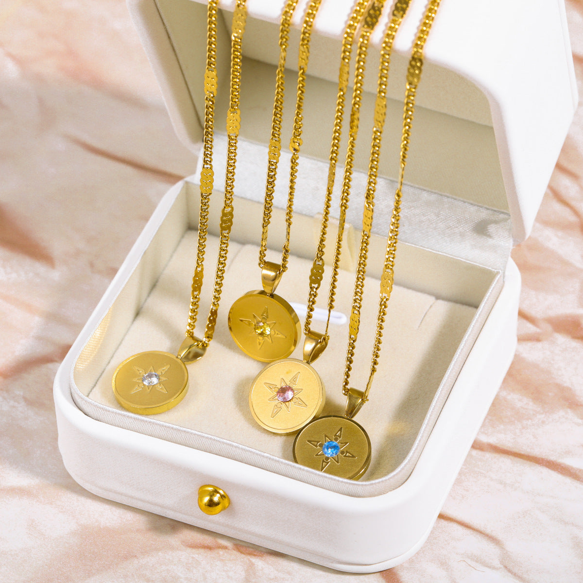 Gold Plated Birthstone Necklace