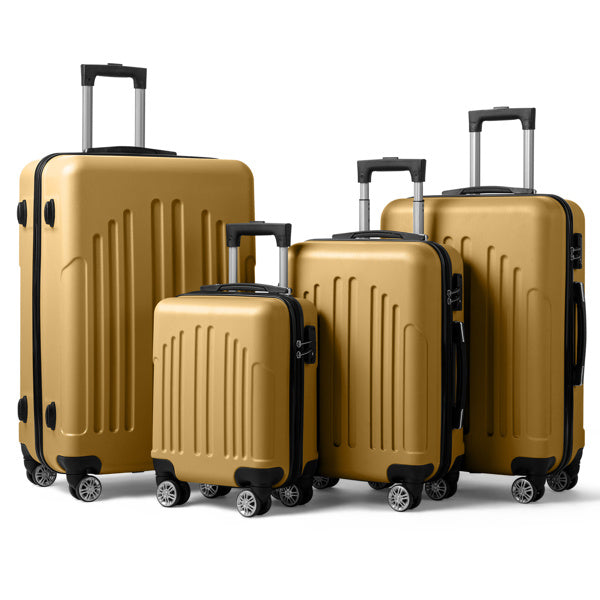 Vertical Stripe 4-Piece Luggage Set