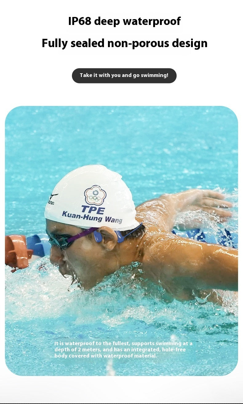 Bone Conduction Swimming Bluetooth Headset With 8G Memory