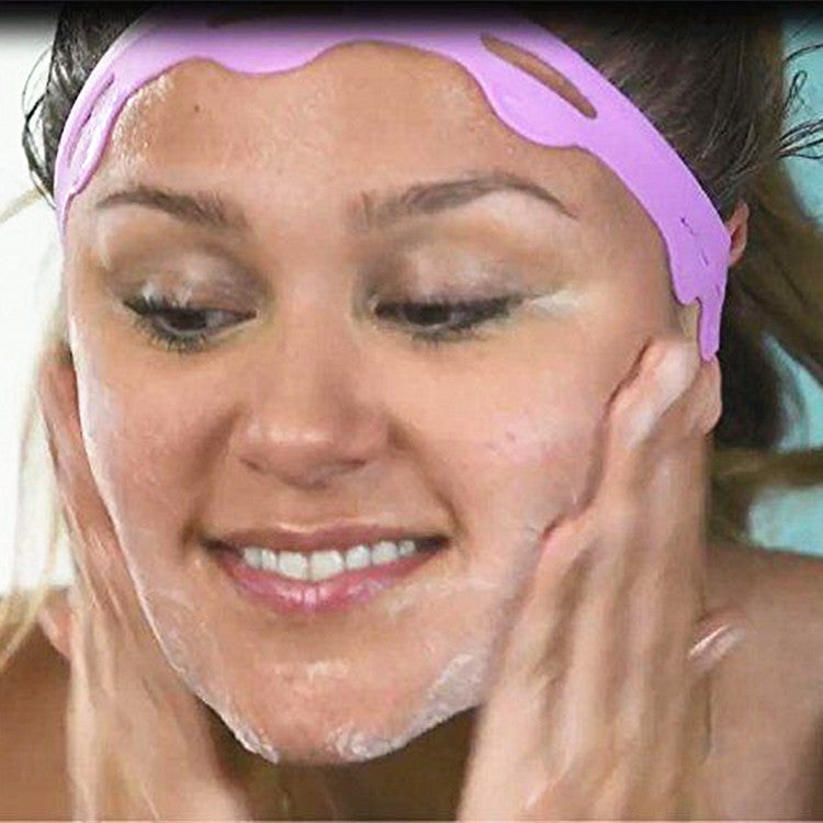 Elastic sweat-proof silicone headband