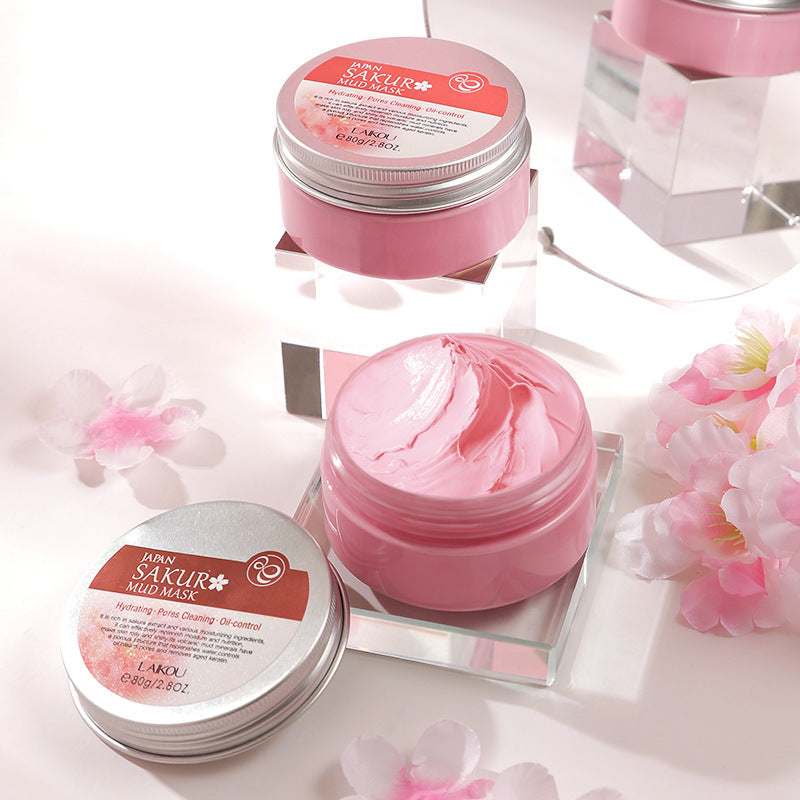 Lai Kou Japanese Cherry Blossom Mud Mask 80g Moisturizing Moisturizing Nourishing
