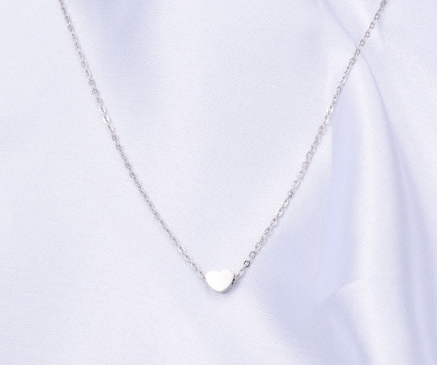 Electroplating 18K rose gold Valentine girlfriend love heart-shaped Rose Gold Pendant Necklace titanium collar