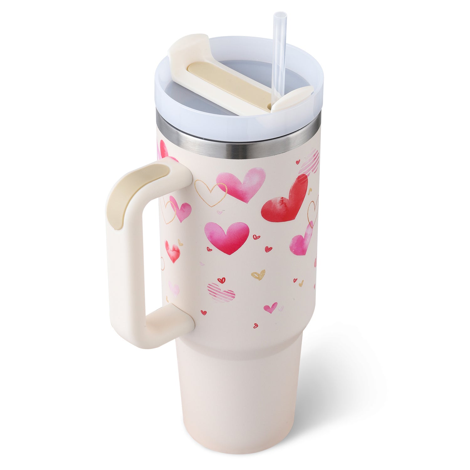 40 Oz Insulated Tumbler with Spill-Proof Lid and Drink Straw