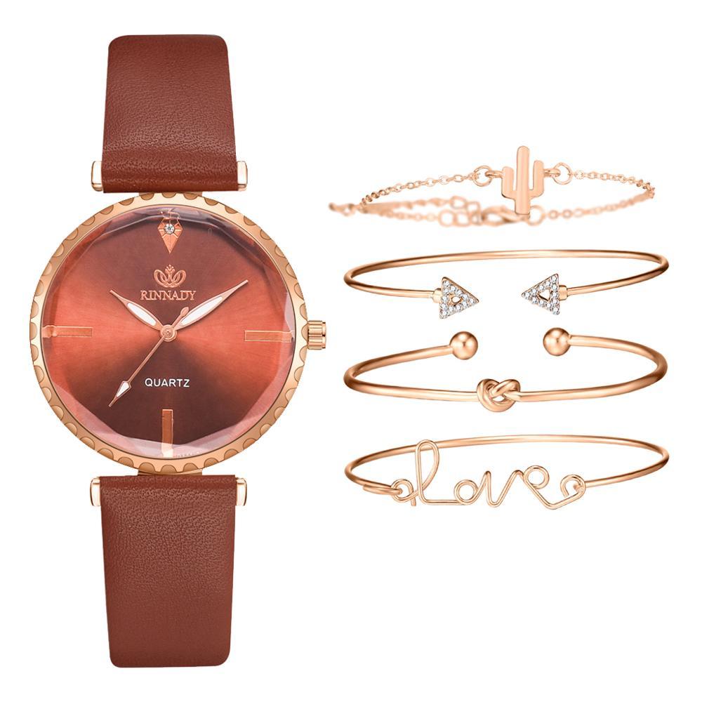 Classic quartz watch female watch bracelet combination set