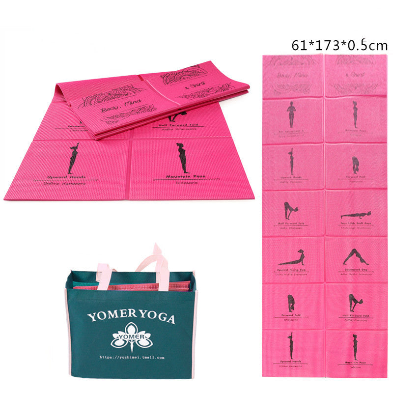 Illustrated Yoga Positions Yoga Mat