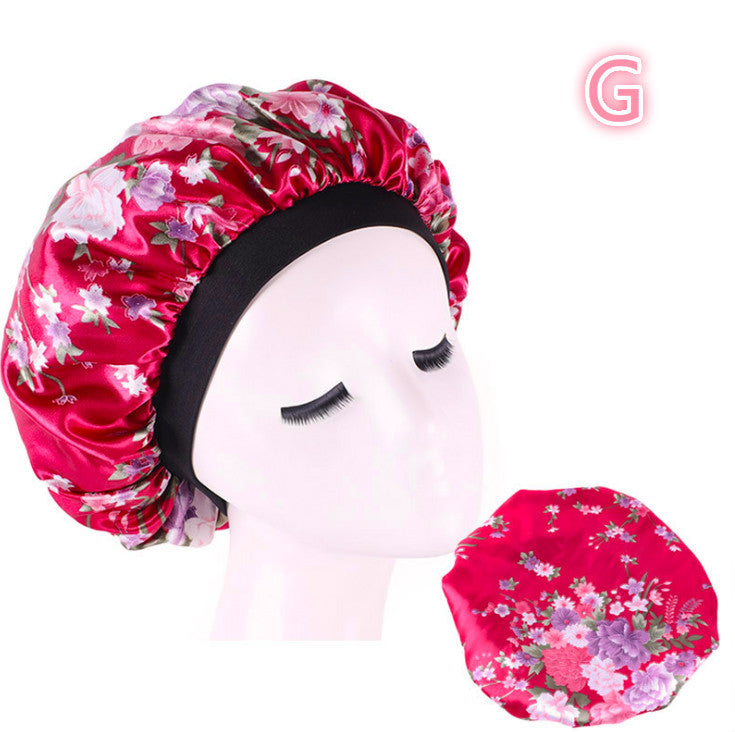 Satin Silk Beauty Bonnet Sleep Night Hair Cap