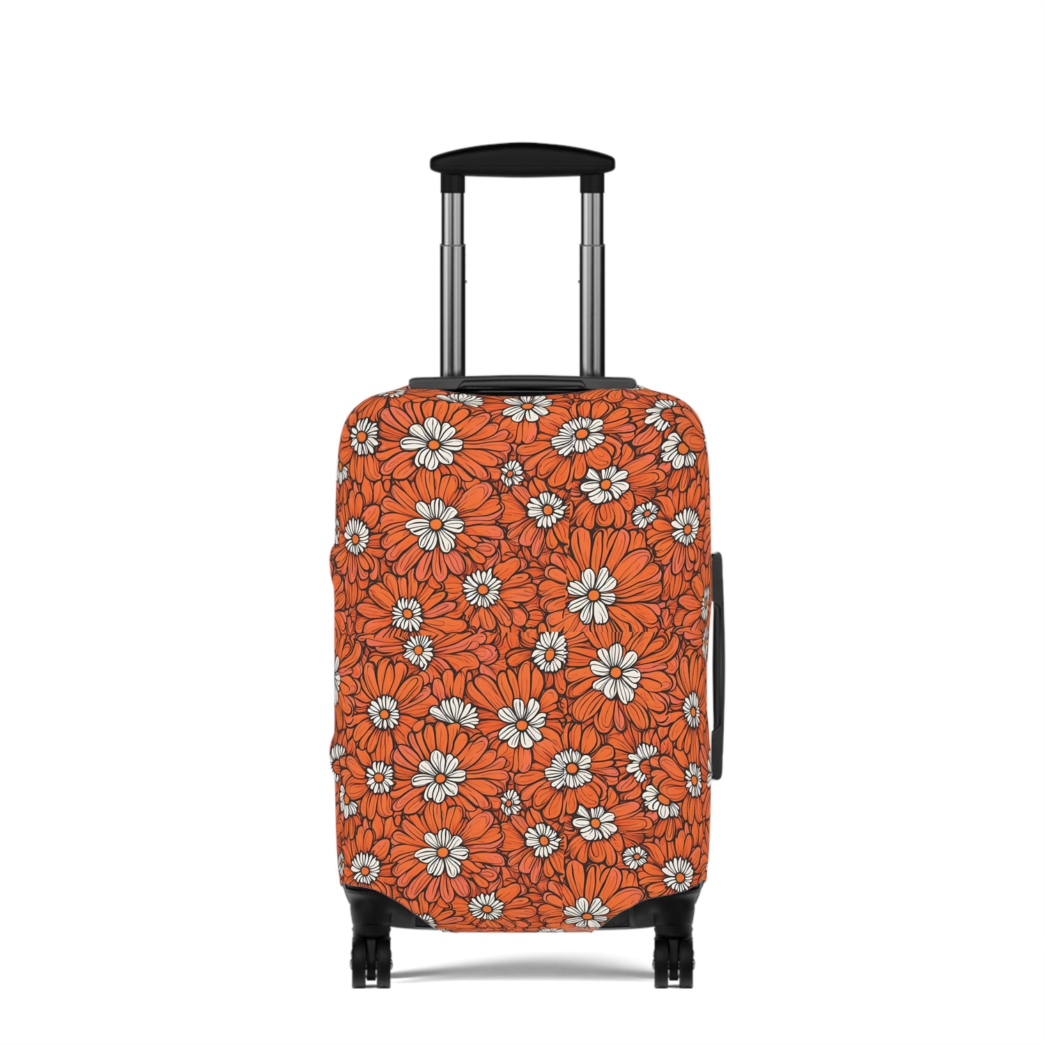 Coral Flowers Luggage Cover
