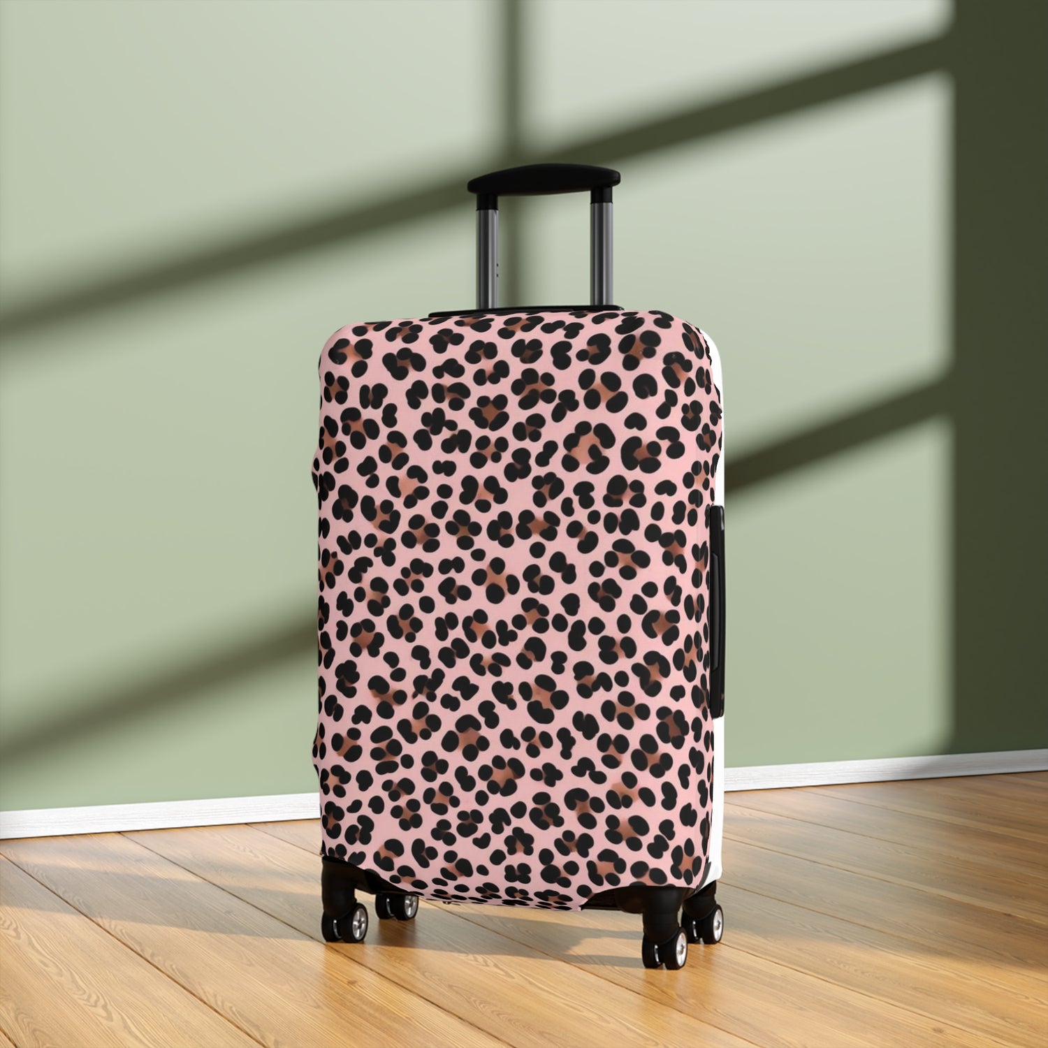Pink Leopard Luggage Cover