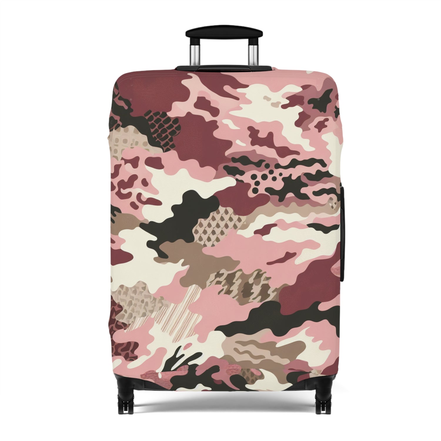 Modern Pink Camouflage Luggage Cover