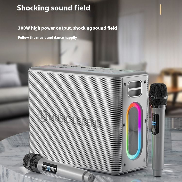 High-power Outdoor Karaoke Bluetooth Audio Mobile Karaoke With Microphone Sound Card