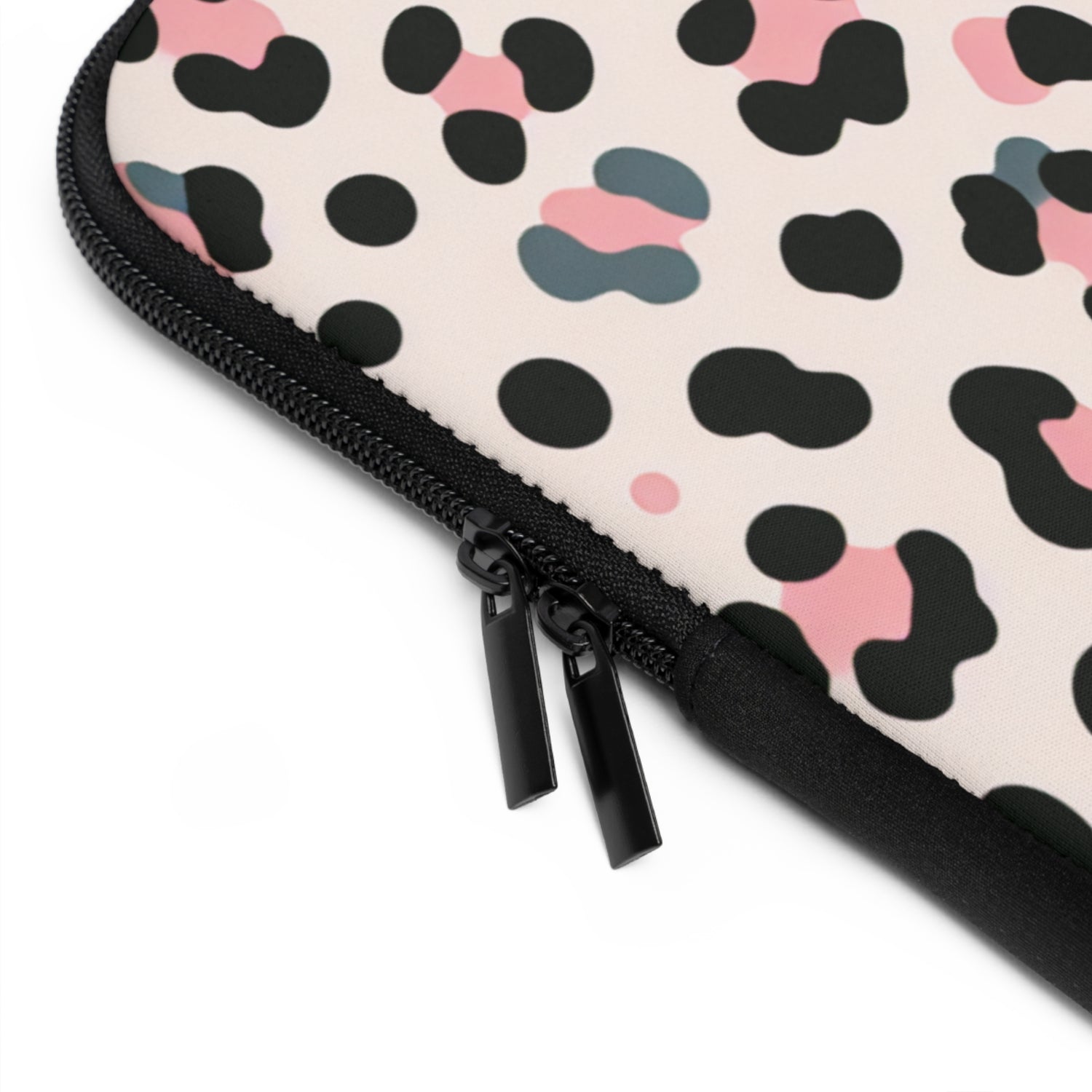 Pink Grey Leopard Laptop Sleeve