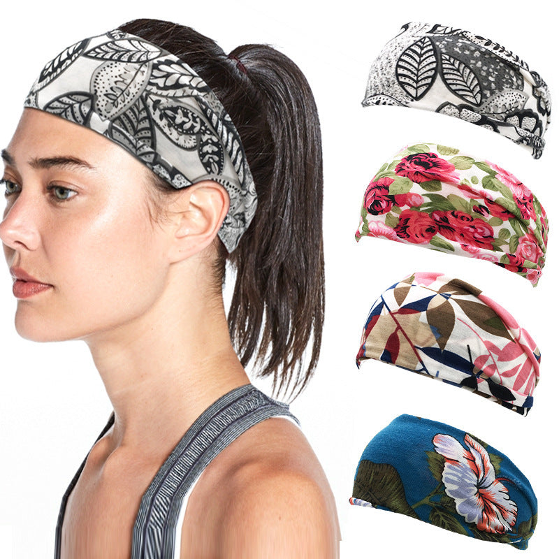 Printed sports headband yoga headband