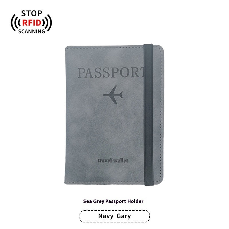 Leather Passport RFID Cover & Luggage Tag Set