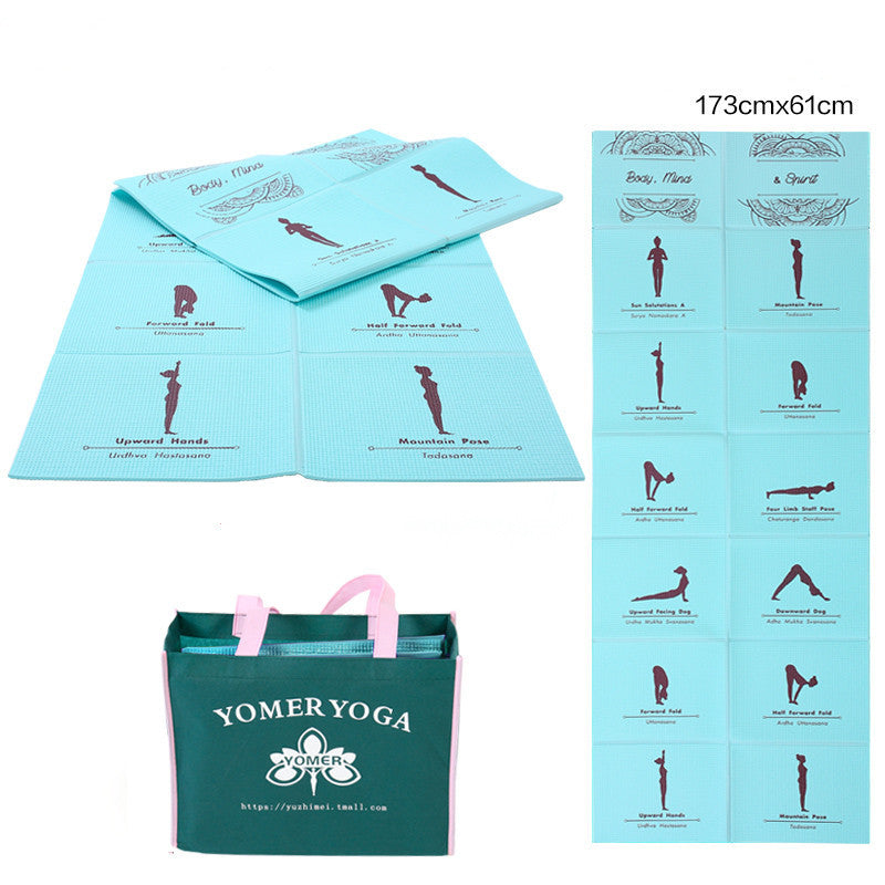 Illustrated Yoga Positions Yoga Mat