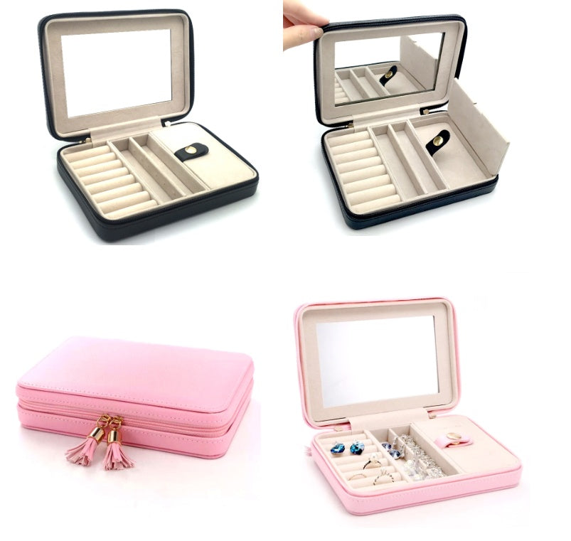Jewelry box portable jewelry black