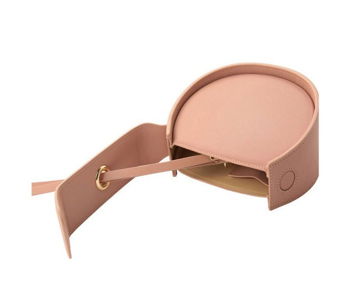 Drawstring portable diagonal shoulder bag