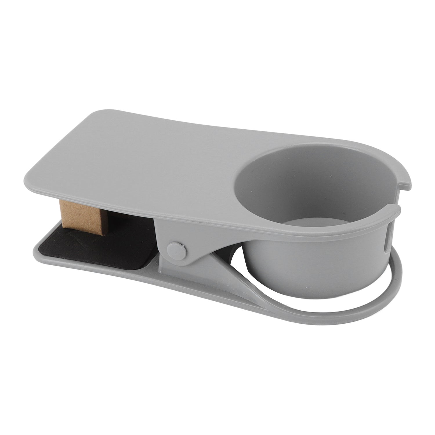 Cup Holder Clip Desk Side Glass Mug Bottle Clamp Stand Plastic for Home Office Storage Grey