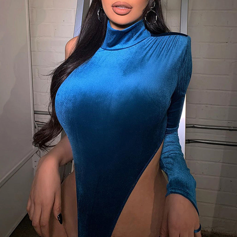 Velvet Turtleneck Bodysuit