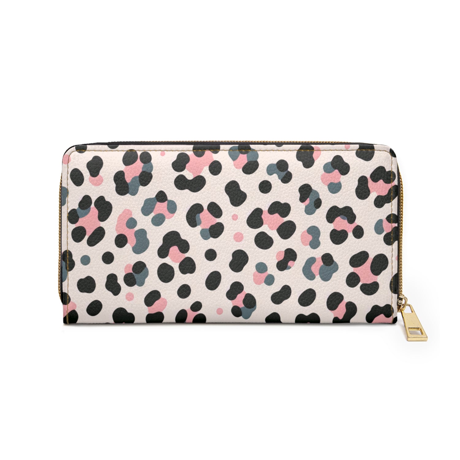 Pink Grey Zipper Wallet