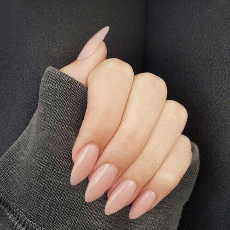 Artificial Nude French Manicure Nail Set