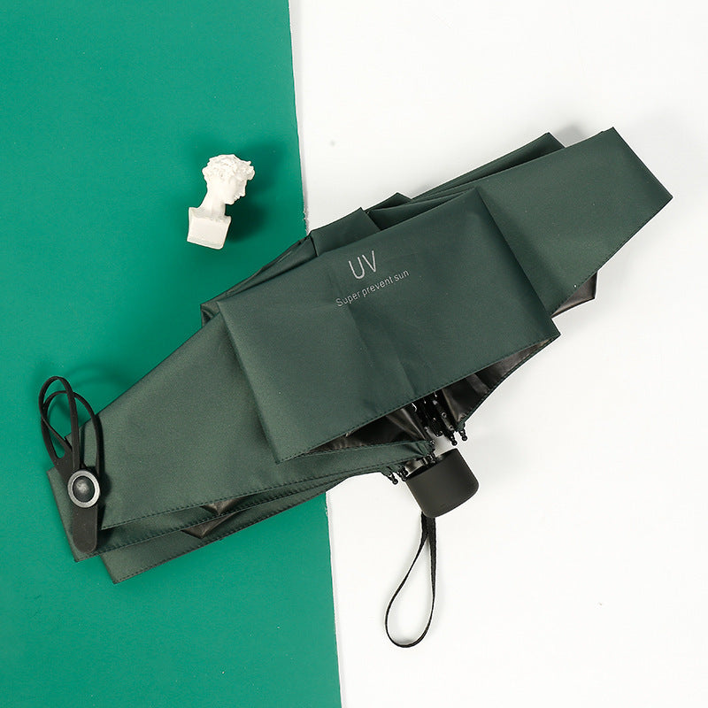 Mini round handle five-fold umbrella