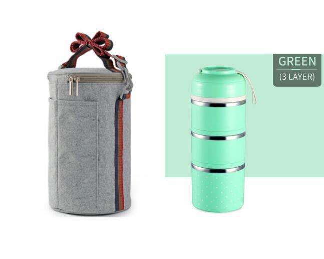 Portable Multi Tier Stainless Steel Lunch Box