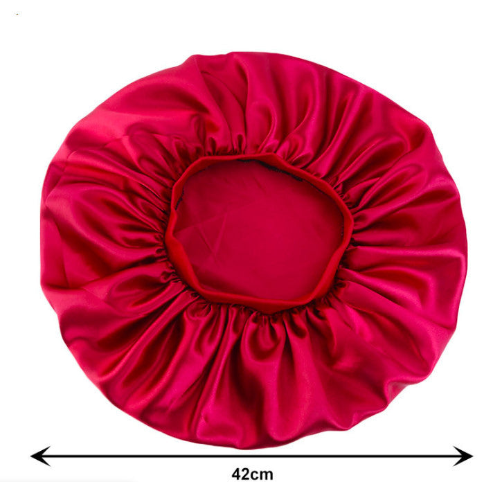 Satin Silk Beauty Bonnet Sleep Night Hair Cap
