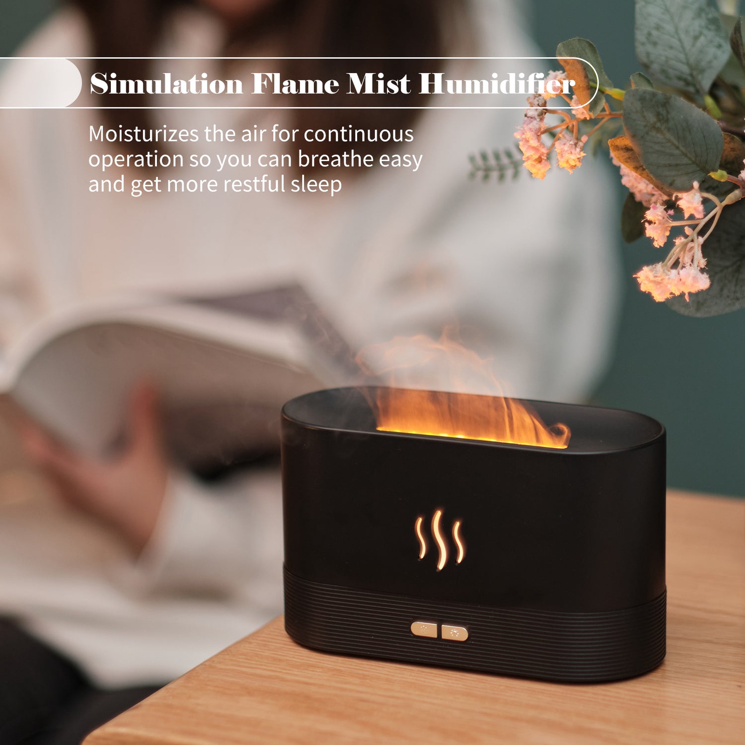 Aroma Diffuser Flame Light Mist Humidifier Aromatherapy Diffuser for Home Spa