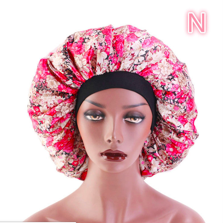 Satin Silk Beauty Bonnet Sleep Night Hair Cap
